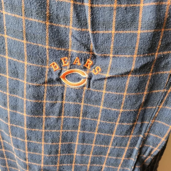 NFL Chicago Bears Pajama Sweats L Blue Orange Checkered Style by NFL - Picture 2 of 4
